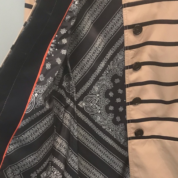 J Crew Petite striped trench coat P00 - Picture 8 of 9